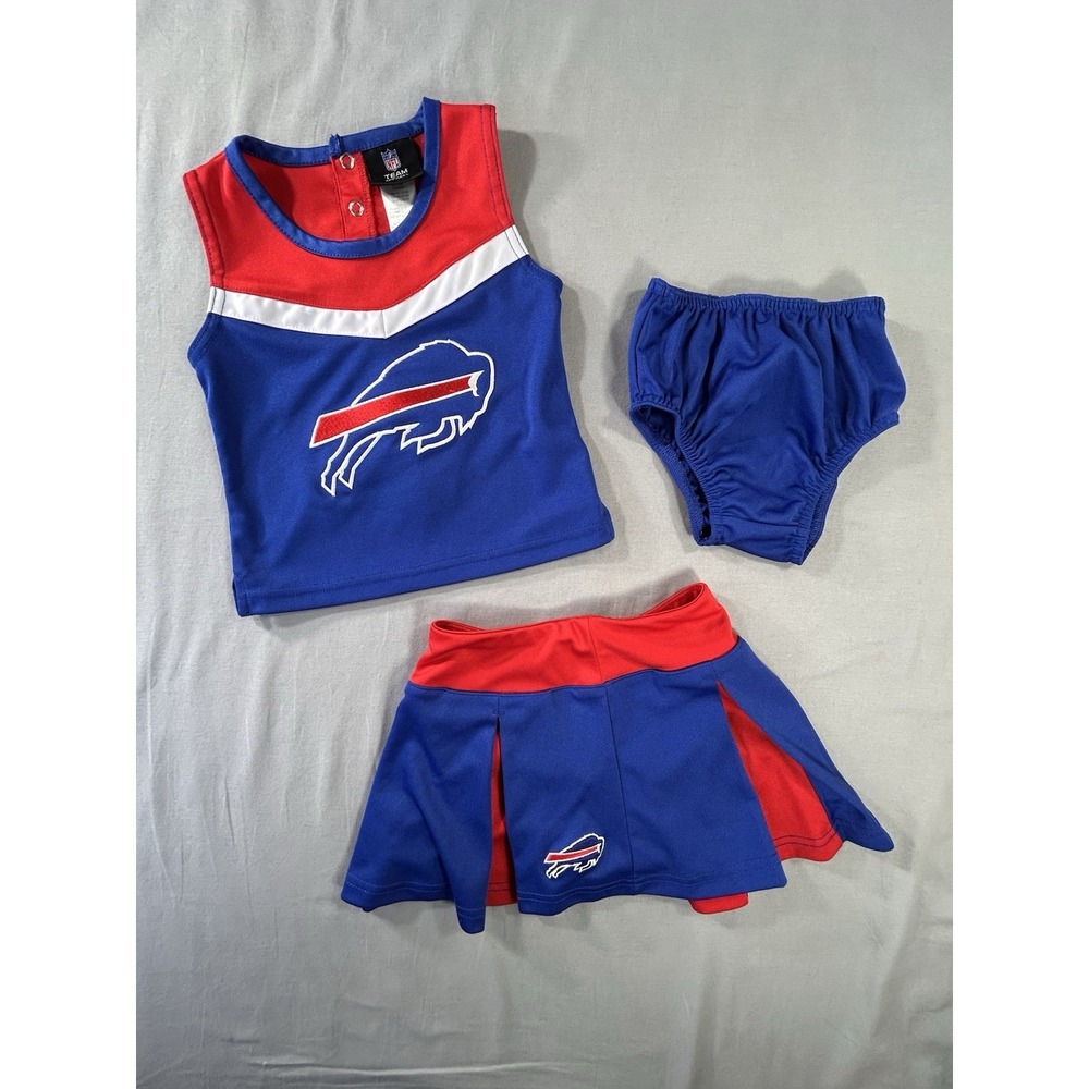 NFL Buffalo Bills Spirit Cheer 3 Piece Outfit Girls 3T Game Day Team Wear